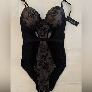 Rene Rofe Black and Lace Chemise